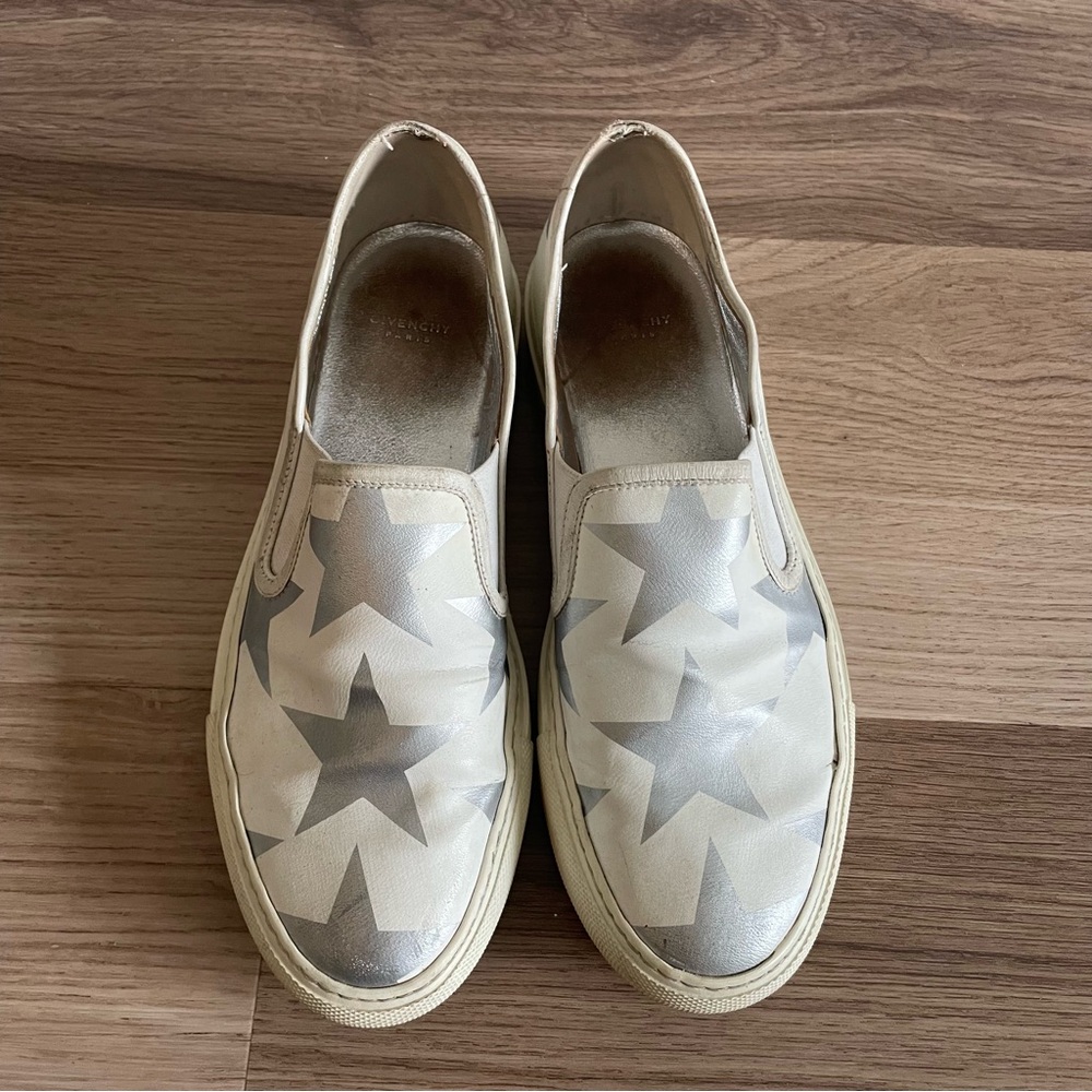 Givenchy Silver Star-Patterned Slip-On Sneakers - image 2